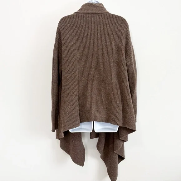 ALLSAINTS Lori Blanket Cardigan Oversized Wool Cashmere Asymmetrical Drape M/L - Picture 5 of 10